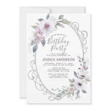 Violet Rose Floral Geburtstagsparty