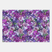 Violet Rose Garden Geschenkpapier Set (Vorderseite 3)