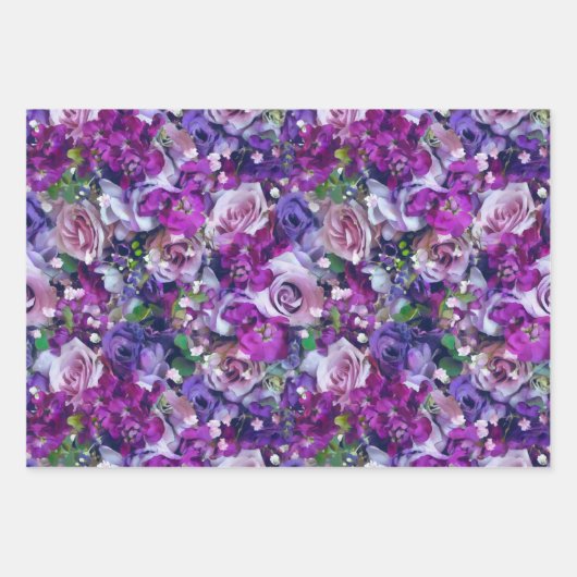 Violet Rose Garden Geschenkpapier Set (Vorderseite 2)