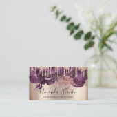 Violet-Rose Glitzer-Tropfen Logo-Event-Plane Visitenkarte (Stehend Vorderseite)
