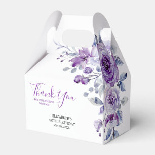 Violet Rose Greenery Floral Geburtstag Vielen Dank Geschenkschachtel