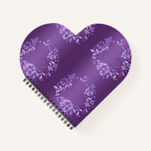 Violet Rose Herz Notizblock