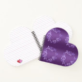 Violet Rose Herz Notizblock (Innenseite)