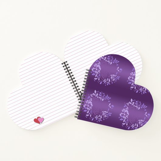 Violet Rose Herz Notizblock (Innenseite)