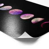 Violet Rose Moon Phases Art Print Fotodruck (Ecke)