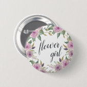 Violet & Sage Flower Girl Button (Vorne & Hinten)