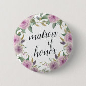 Violet & Sage Matron der Ehre Button (Vorderseite)