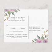 Violet & Sage UAWG Postkarte mit Auswahl an Speise (Rückseite)