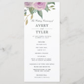 Violet & Sage Wedding Programm (Vorderseite)