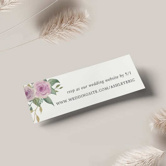 Violet & Sage Wedding Website RSVP Cards