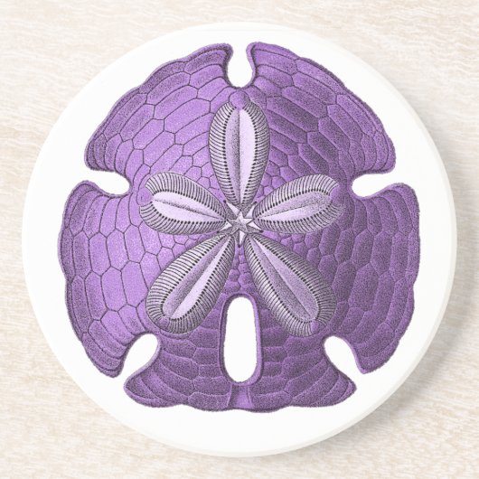Violet Sand Dollar Stone Untersetzer (Vorne)
