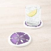 Violet Sand Dollar Stone Untersetzer (Seite)