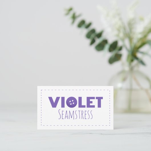 Violet Seamstress Visitenkarte (Stehend Vorderseite)