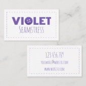 Violet Seamstress Visitenkarte (Vorne/Hinten)