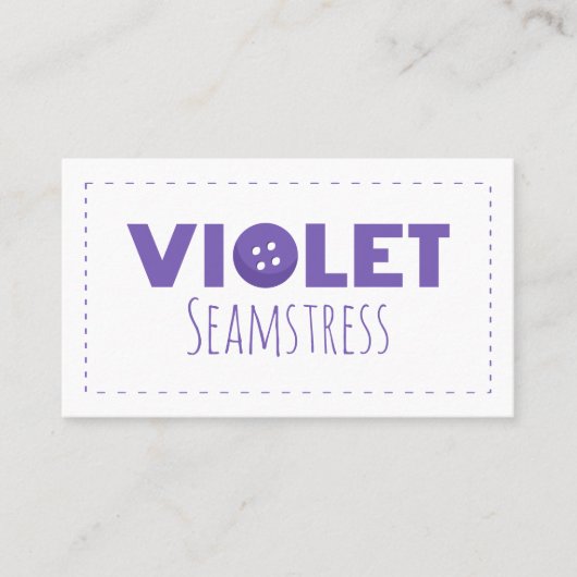 Violet Seamstress Visitenkarte (Vorderseite)