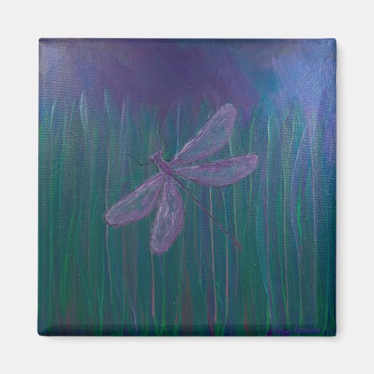 Violet Shimmer Dragonfly Magnet (Vorne)