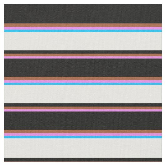 Violet, Siena, Black, White & Deep Sky Blue Stoff (Nahaufnahme)