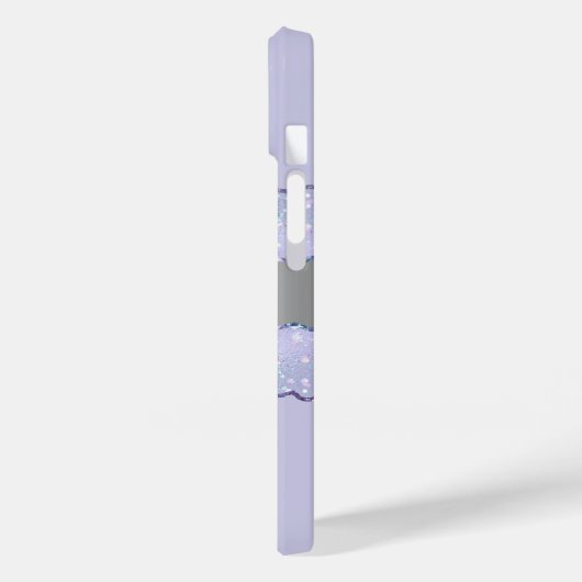 Violet silber agate Marmornamenskript Case-Mate iPhone Hülle (Rückseite / Links)