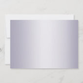 Violet Silber Schimmer Streifen Monogramm Save The Date (Rückseite)