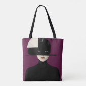 Violet Silence – Abstrakte Göttinnen-Kunst Tasche (Rückseite)