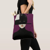 Violet Silence – Abstrakte Göttinnen-Kunst Tasche (Von Nahem)