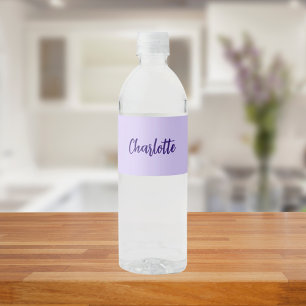 Violet-Skript mit lila Namen Wasserflaschenetikett