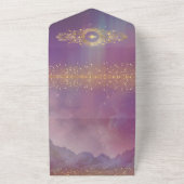 Violet Sky Gold Moon All in One Handfasting Einlad Einladung (Außenbereich)