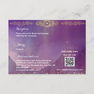 Violet Sky Gold Moon Einschlusskarte Begleitkarte
