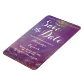 Violet Sky Gold Moon Flexibles Foto Magnet (Linke Seite)