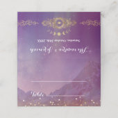 Violet Sky Gold Moon Platzkarte (Außenseite Aufgefaltet)