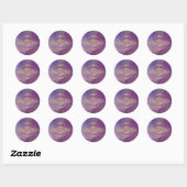 Violet Sky Gold Moon Stickers (Blatt)