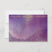 Violet Sky Gold Moon UAWG Response Card RSVP Karte (Rückseite)