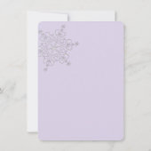Violet Snowflake Brautparty Einladung (Rückseite)