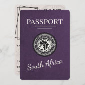 Violet South Africa Passport Save The Date (Vorne/Hinten)