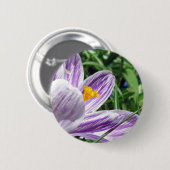 Violet Spring Crocus Button (Vorne & Hinten)