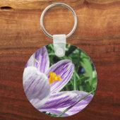 Violet Spring Crocus Schlüsselanhänger (Vorderseite)