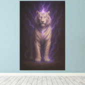 Violet Storm Aura White Tiger – Electric Divine Be Leinwanddruck (Insitu (Holzboden))