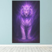 Violet Storm White Tiger – Ascended Aura Leinwanddruck (Insitu (Holzboden))