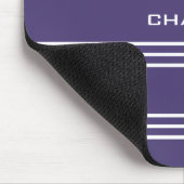 Violet Streifen, kundenspezifisch monogramm Mousep Mousepad (Ecke)