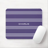 Violet Streifen, kundenspezifisch monogramm Mousep Mousepad (Mit Mouse)