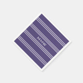 Violet Streifen, kundenspezifische Monogramm-Papie Serviette (Ecke)