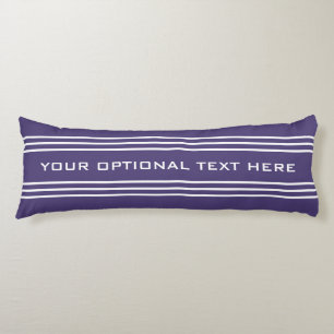 Violet Stripes benutzerdefiniertes Textkissen Seitenschläferkissen