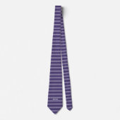 Violet Stripes individuell monogrammierte Krawatte (Vorderseite)