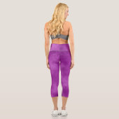 Violet Stylish Storm Cloud-Effekt Capri Leggings (Rückseite)