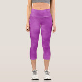 Violet Stylish Storm Cloud-Effekt Capri Leggings (Vorderseite)