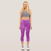 Violet Stylish Storm Cloud-Effekt Capri Leggings (Vorderseite)