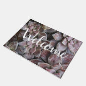 Violet Succulent Deluxe Fußmatte (Schrägansicht)