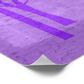 Violet Sunset Abstrakte Malerei Poster (Ecke)