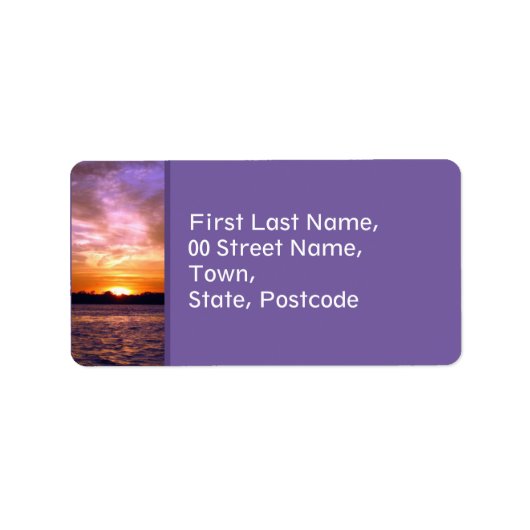 Violet-Sunset-Adressetikett Adressaufkleber (Vorne)
