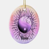 Violet Swirl Yin Yang Keramik Ornament (Rechts)